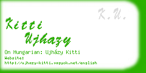 kitti ujhazy business card