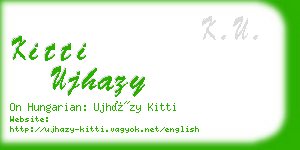 kitti ujhazy business card